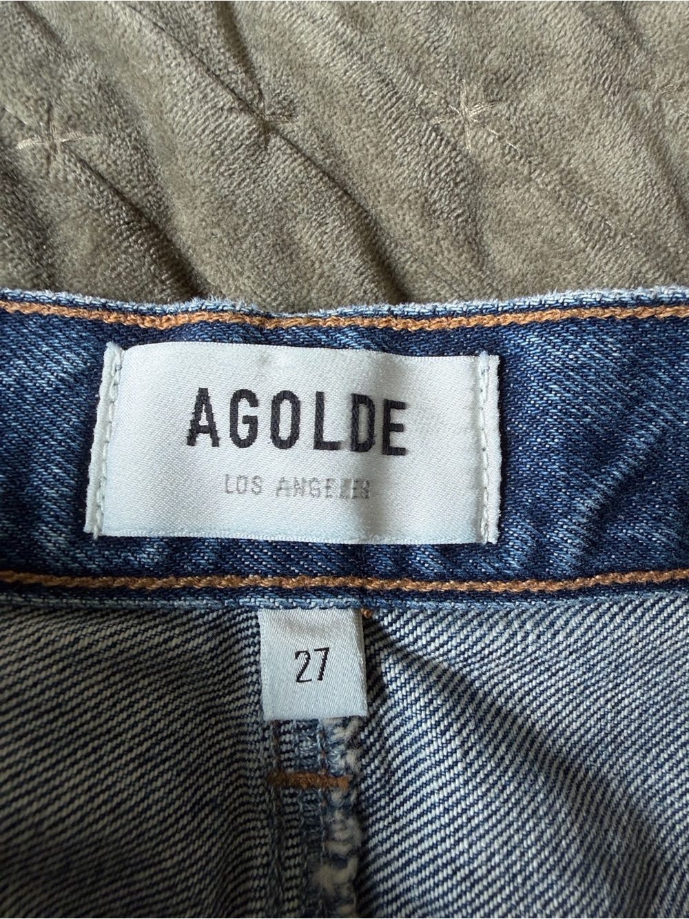 AGOLDE Gaia Denim Midi Skirt in Sphere size 27 front slit quiet luxury capsule - Picture 6 of 10